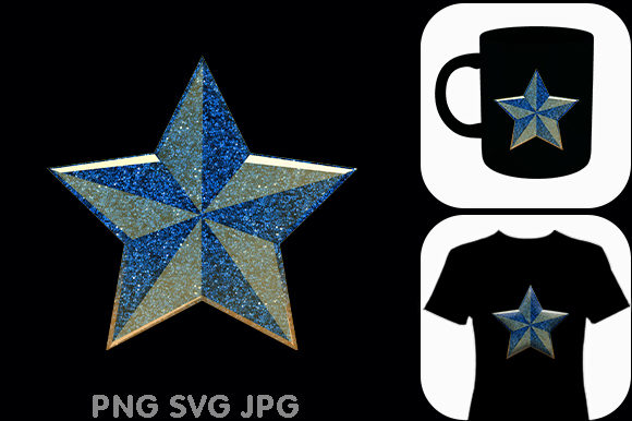 Blue Star Icon Galaxy Science: A Cosmic Design Asset