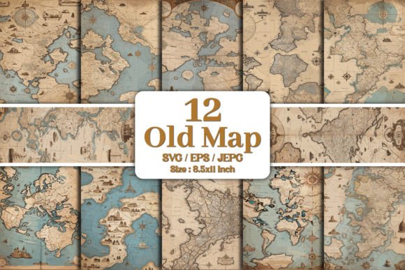 Bring Vintage Charm to Your Designs with Old Maps Digital Paper