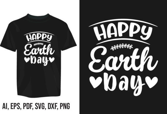 Celebrate Sustainability: The Happy Earth Day Typography T-shirt