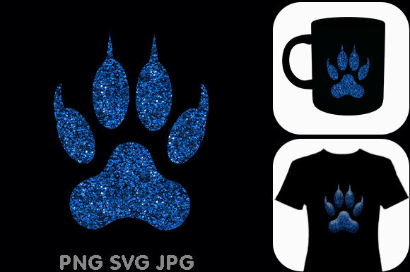 Creative Uses for Dog Cats Footprint, Animal Pet Blue Paw Designs