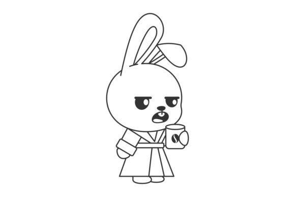 Cute Bunny Drinking Coffee: A Font That Brings Whimsy to Your Designs