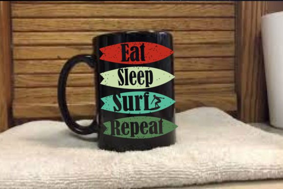 Eat Sleep Surf Repeat: Capture Coastal Spirit in Your Designs