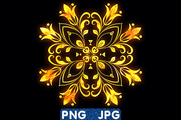 Flourish Floral Mandala: Where Fire Meets Floral Artistry