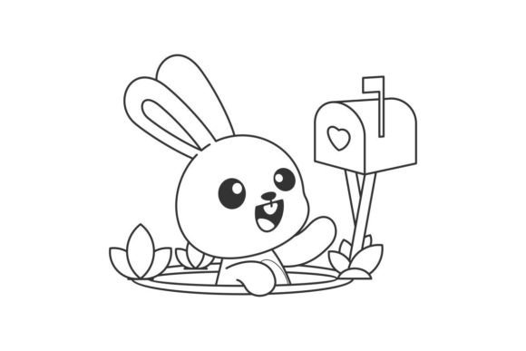 Happy Cute Bunny Getting a Love Letter: A Font That Brings Joy to Design