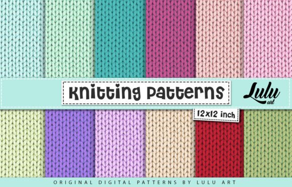 Knitting Patterns: A Cozy Digital Paper Collection