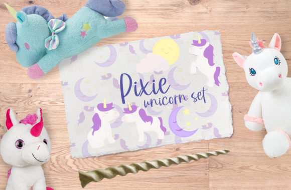 Pixie Unicorn Set: Magical Illustrations for Creative Projects