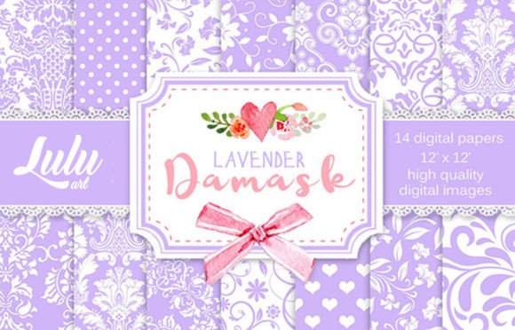 Styling Your Projects with Lavender Damask Papers